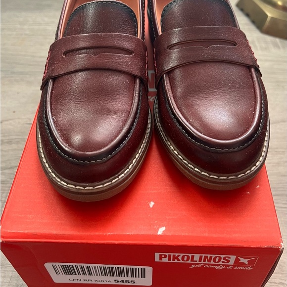 PIKOLINOS ALDAYA W8J-3541 GARNET Leather Loafers - BRAND NEW IN BOX sz 36/6 - Picture 9 of 11